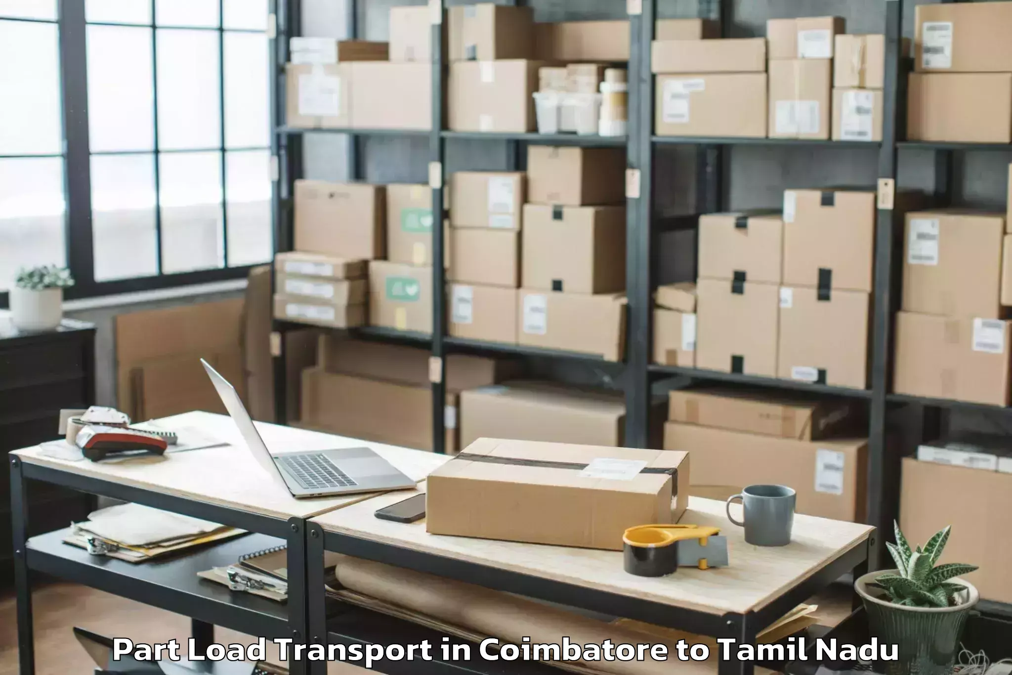 Coimbatore to Vettavalam Part Load Transport Booking